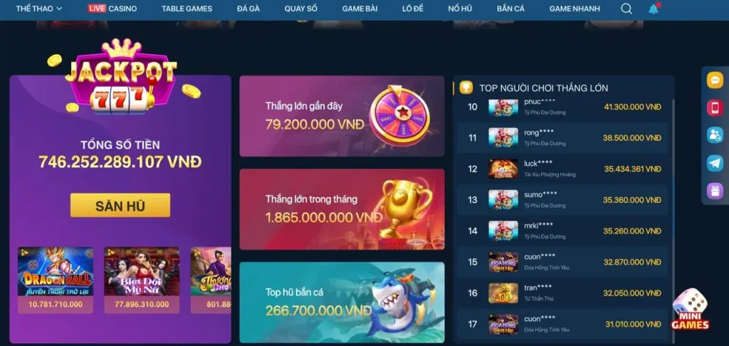 Game nổ hũ jackpot lũy tiến VN23